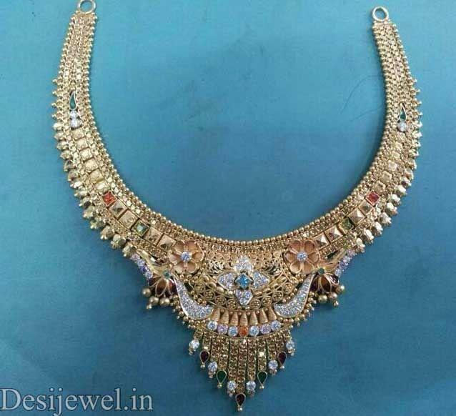 New and Latest Design of Rajasthani fancy gold Necklace 