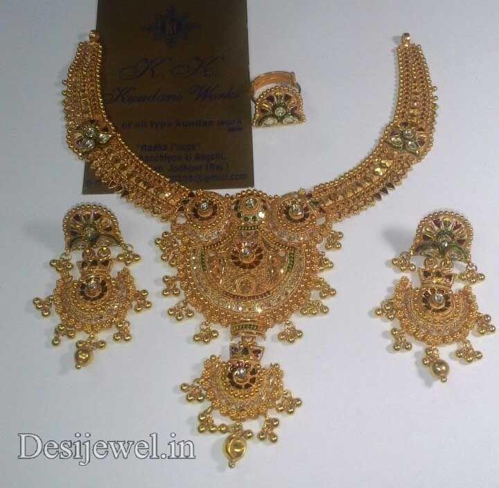 New and Latest Design of Rajasthani fancy gold Necklace 