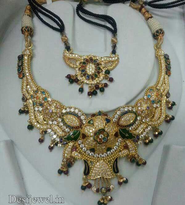 New and Latest Design of Rajasthani fancy gold Necklace 