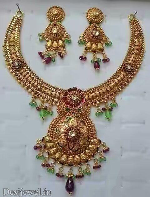 New and Latest Design of Rajasthani fancy gold Necklace 