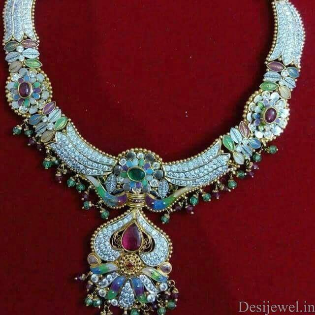 New and Latest Design of Rajasthani fancy gold Necklace 