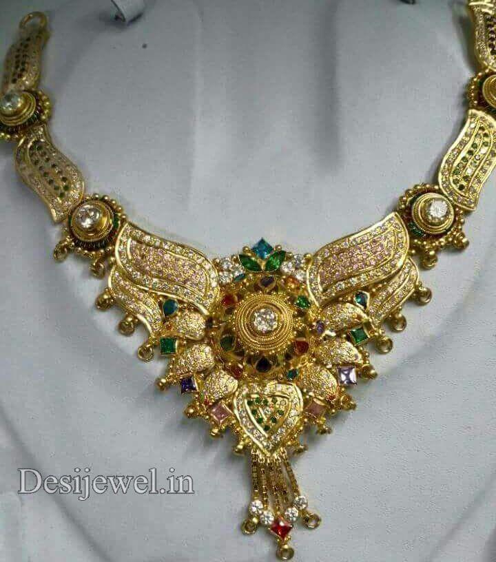 New and Latest Design of Rajasthani fancy gold Necklace 