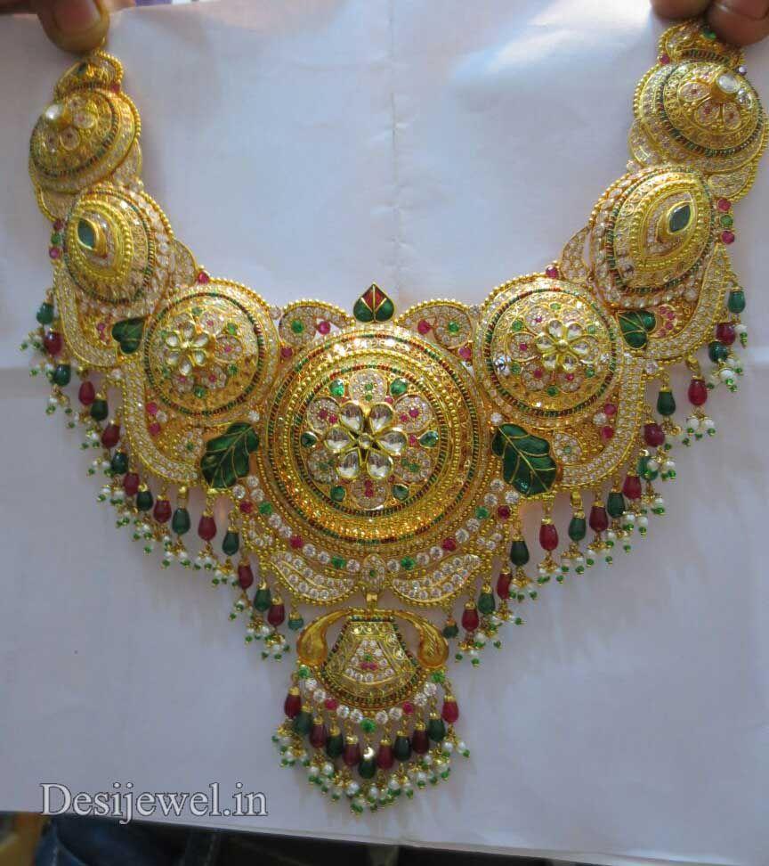 New and Latest Design of Rajasthani fancy gold Necklace 