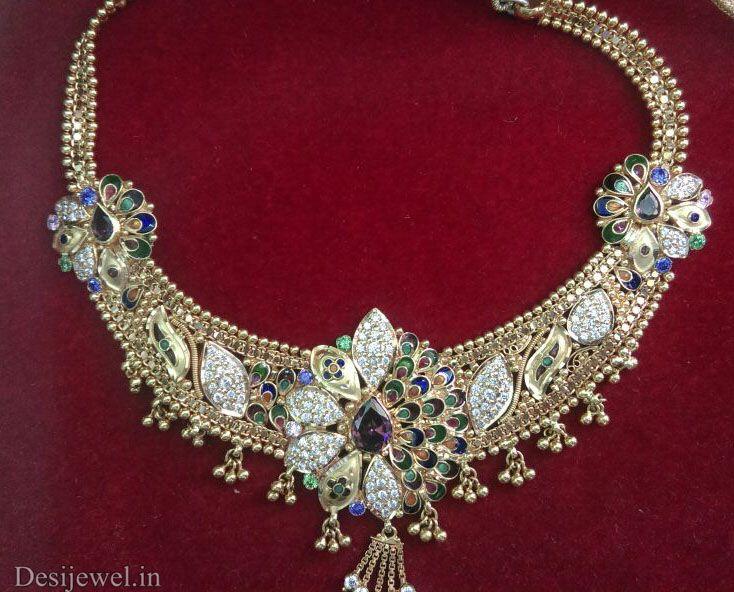 New and Latest Design of Rajasthani fancy gold Necklace 