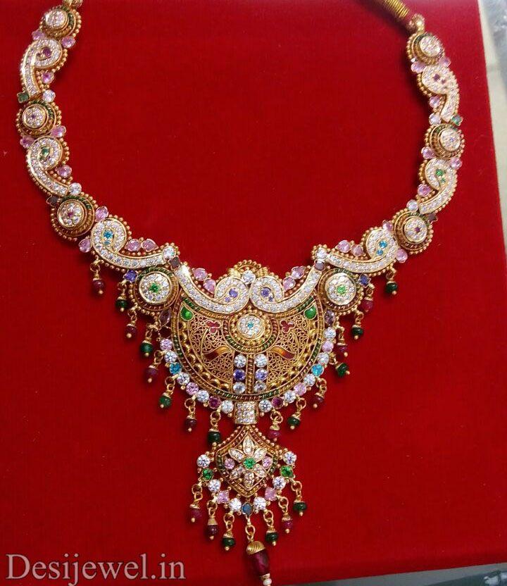 New and Latest Design of Rajasthani fancy gold Necklace 