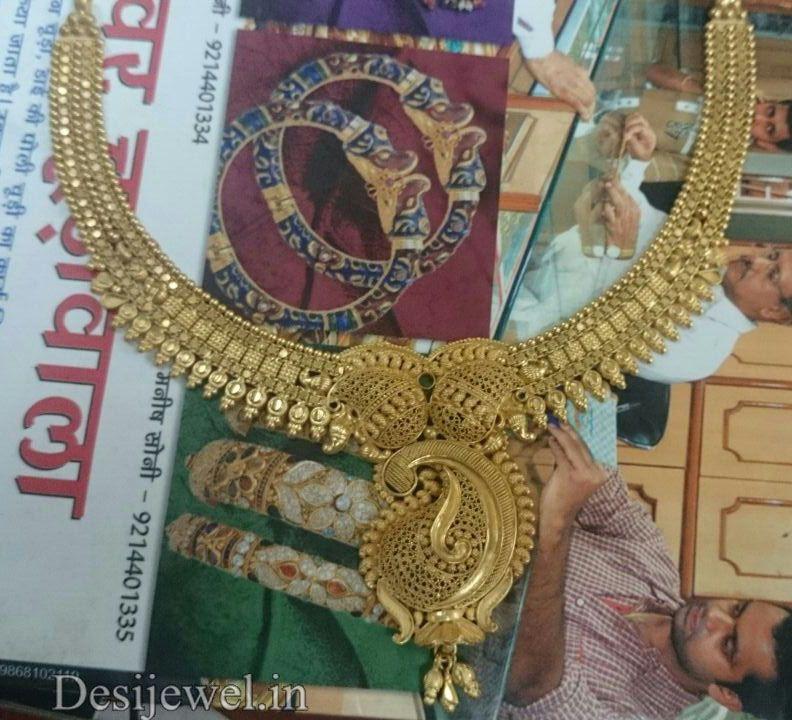 New and Latest Design of Rajasthani fancy gold Necklace 