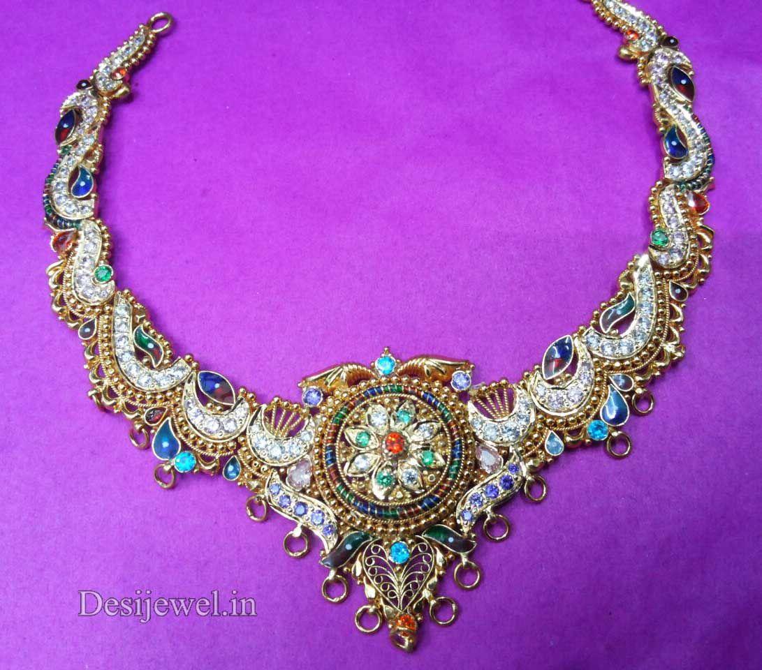 New and Latest Design of Rajasthani fancy gold Necklace 