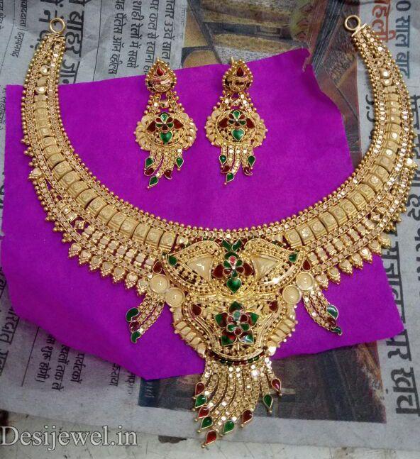 New and Latest Design of Rajasthani fancy gold Necklace 