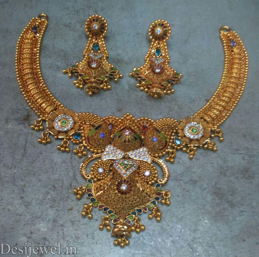 New and Latest Design of Rajasthani fancy gold Necklace 