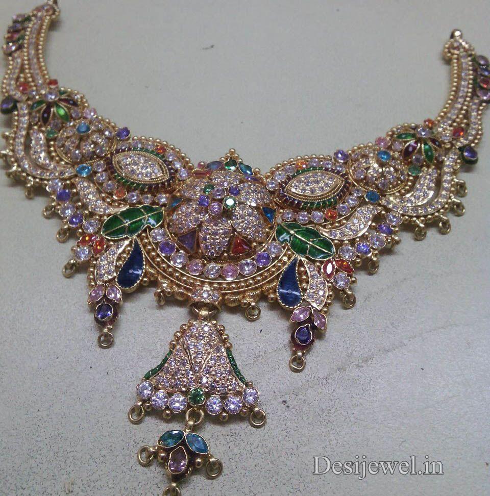 New and Latest Design of Rajasthani fancy gold Necklace 