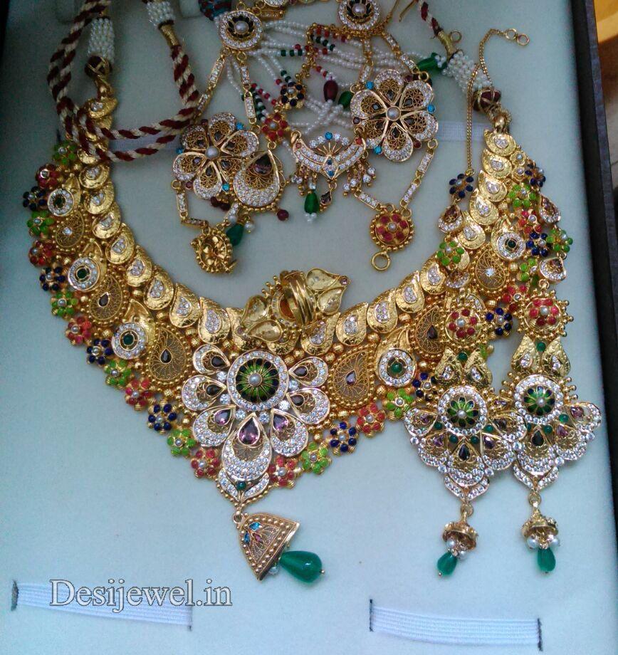 New and Latest Design of Rajasthani fancy gold Necklace 