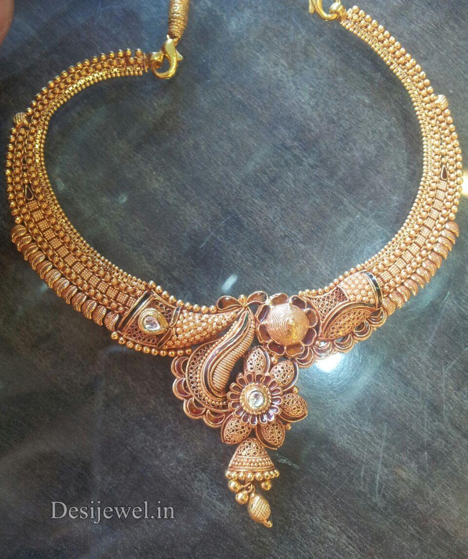 New and Latest Design of Rajasthani fancy gold Necklace 