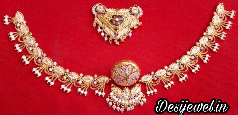 New and Latest Design of Rajasthani gold fancy Rakhdi-Set 