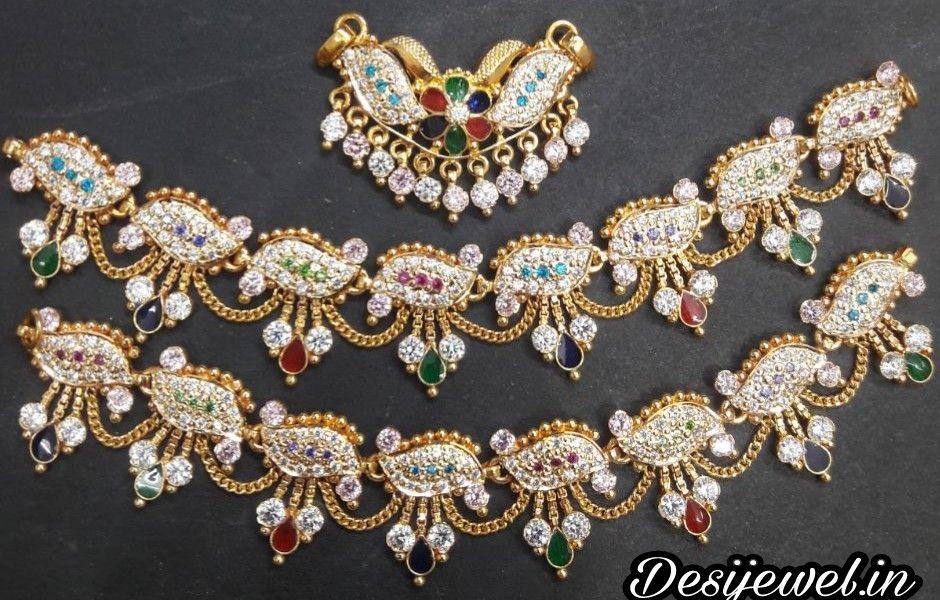 New and Latest Design of Rajasthani gold fancy Rakhdi-Set 