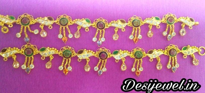 New and Latest Design of Rajasthani gold fancy Rakhdi-Set 