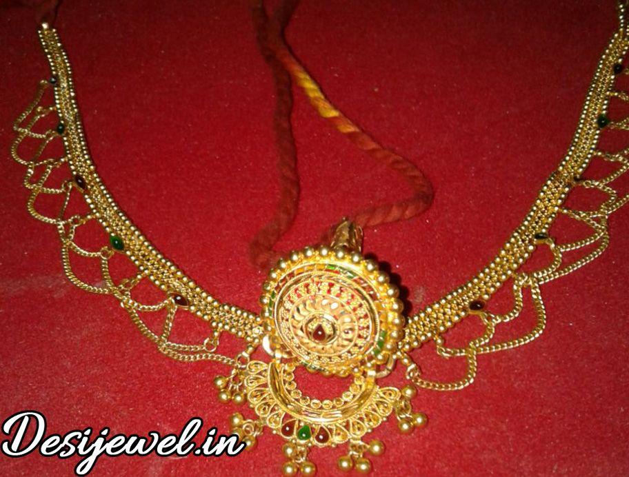 New and Latest Design of Rajasthani gold fancy Rakhdi-Set 