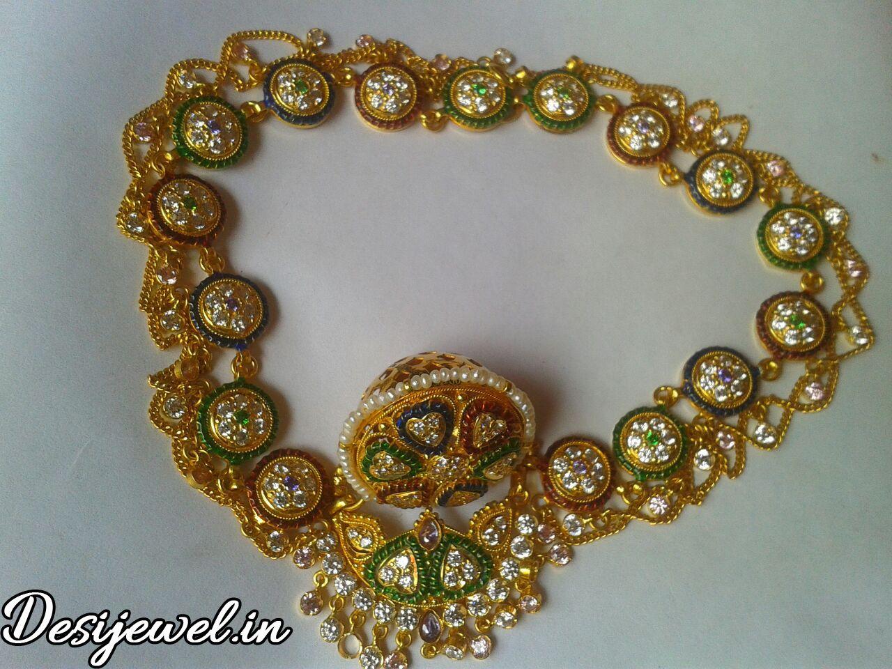 New and Latest Design of Rajasthani gold fancy Rakhdi-Set 