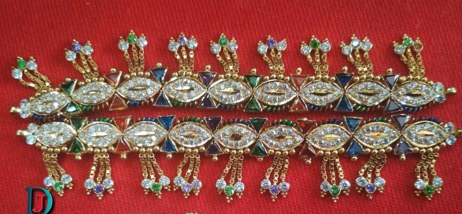 न्यू एंड लेटेस्ट डिजाईन राजस्थानी फैंसी गोल्ड कुंदन रखडी-सेट 