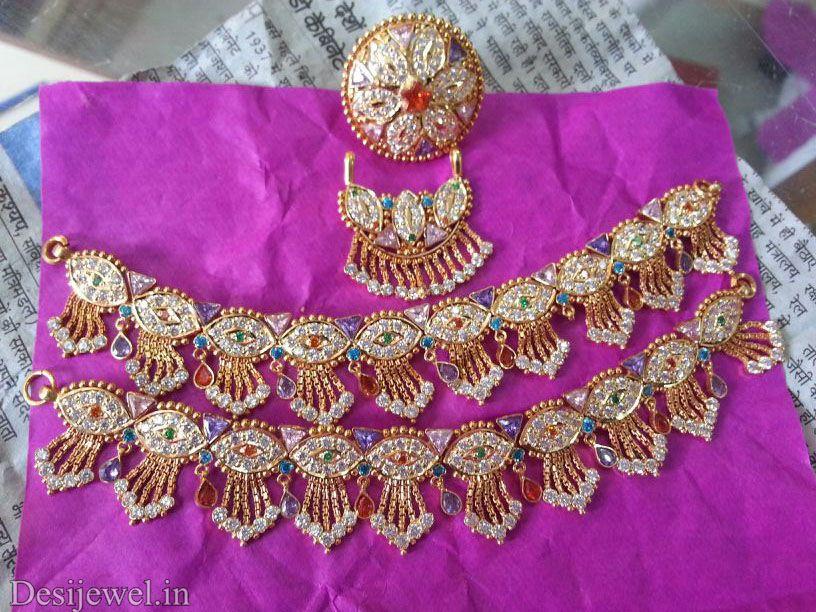 New and Latest Design of Rajasthani gold fancy Rakhdi-Set 