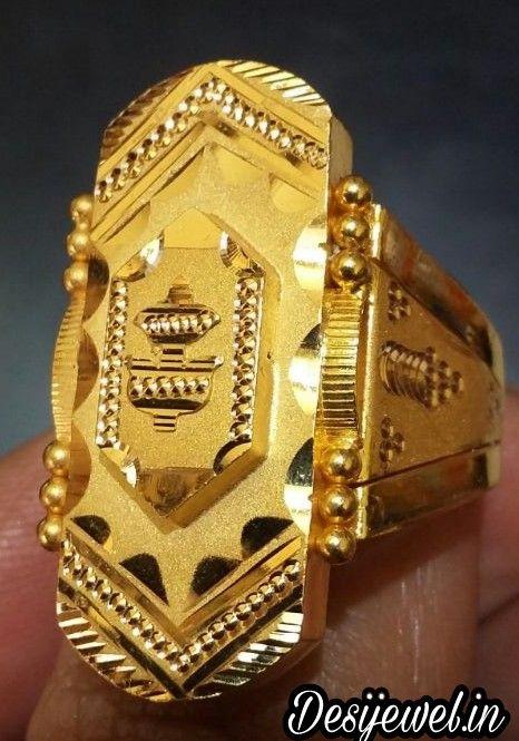 New and Latest Design of Rajasthani Desi gold Gents-Ring 