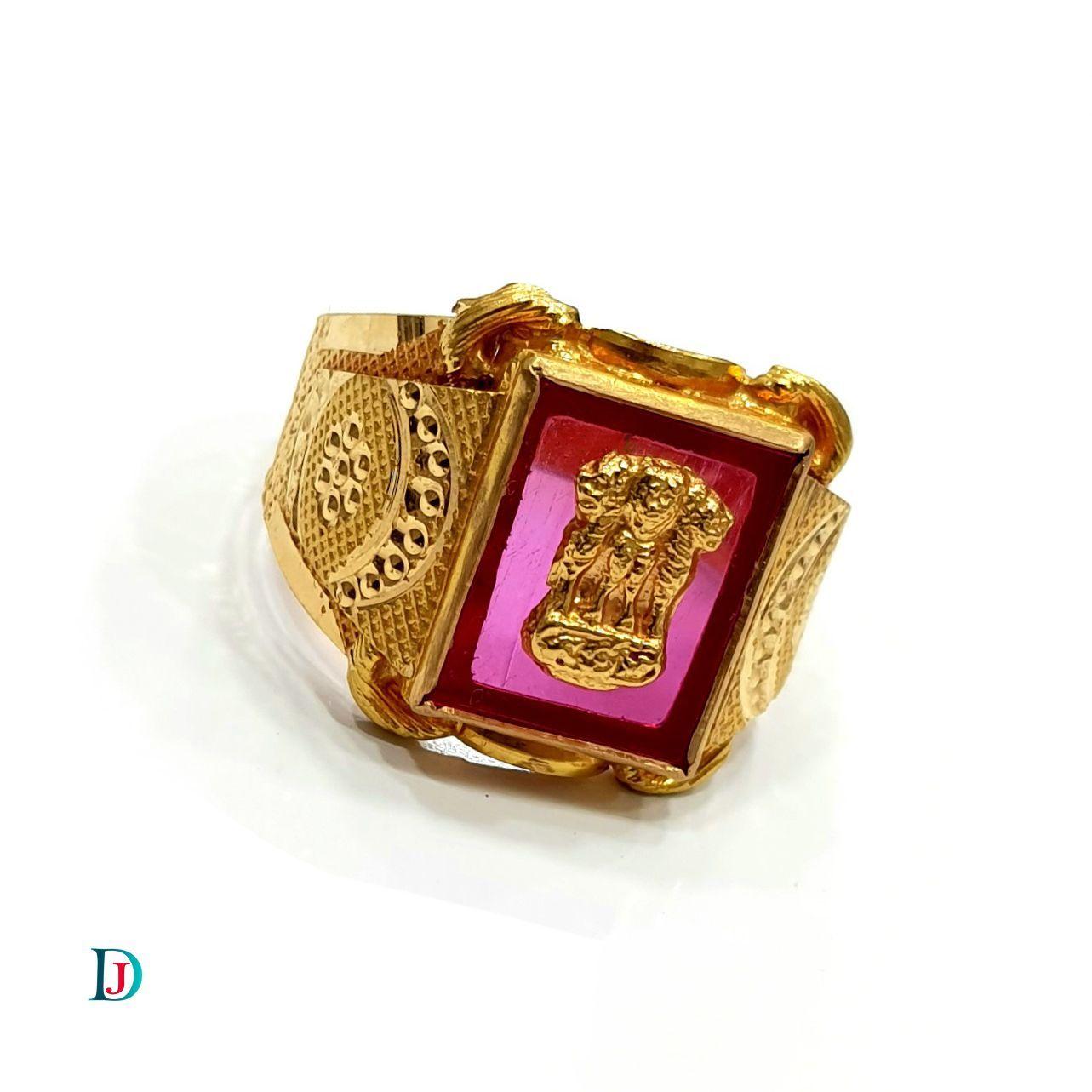 New and Latest Design of Desi Indian Rajasthani Gold Gents-Ring 