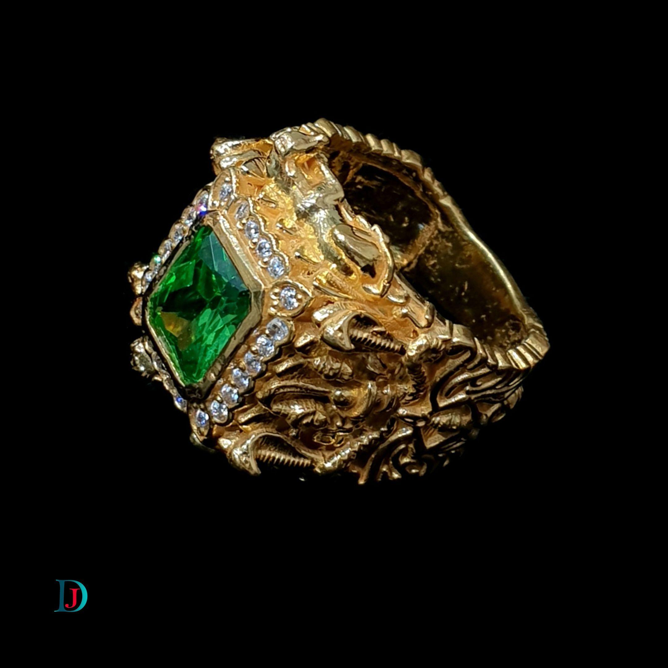 New and Latest Design of Desi Indian Rajasthani Gold Gents-Ring 