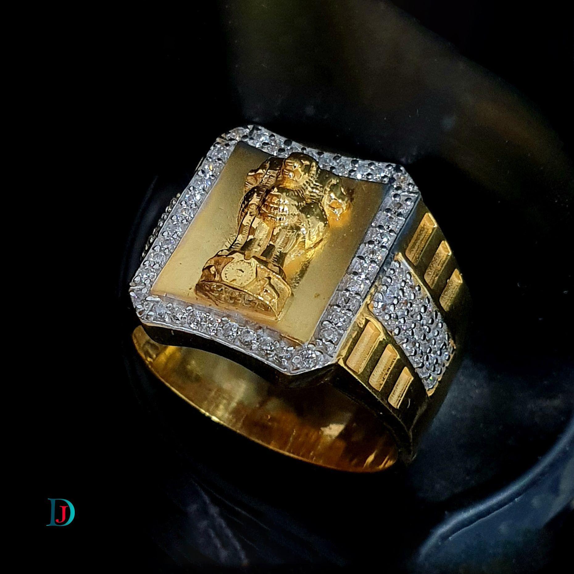 New and Latest Design of Desi Indian Rajasthani Gold Gents-Ring 