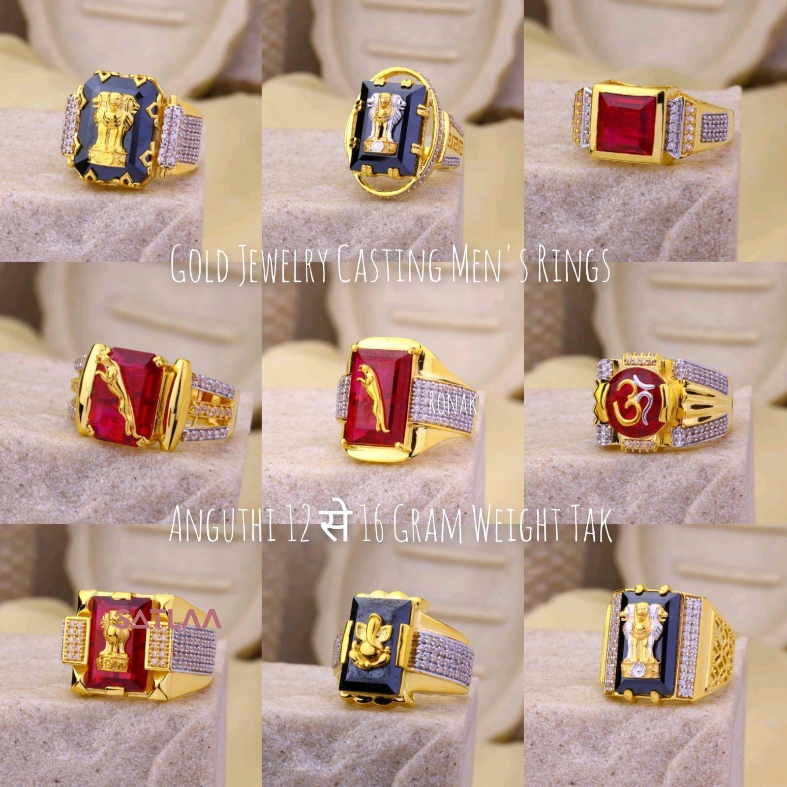 New and Latest Design of Desi Indian Rajasthani Gold Gents-Ring | Traditional Marwari Men's Bands 