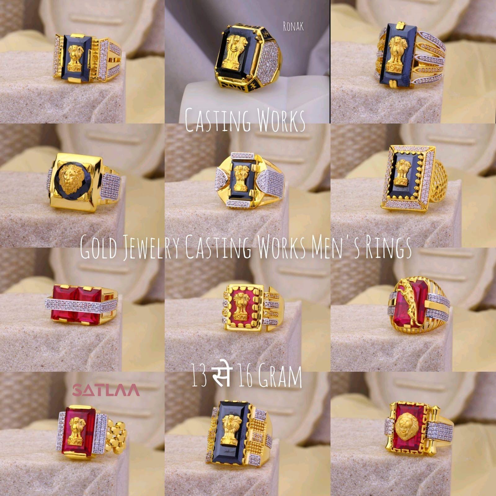 New and Latest Design of Desi Indian Rajasthani Gold Gents-Ring | Traditional Marwari Men's Bands 