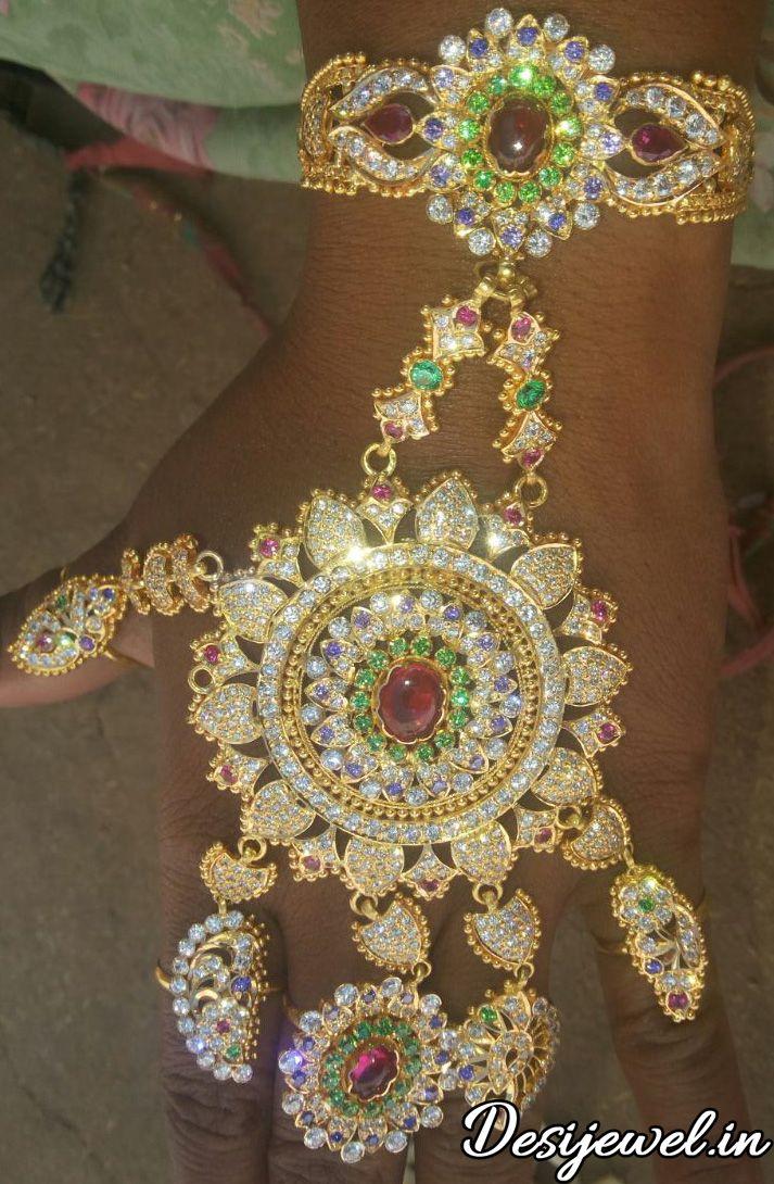 New and Latest Design of Rajasthani Desi gold hathphol 