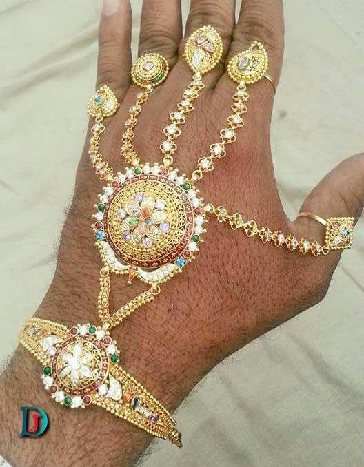 New and Latest Design of Rajasthani Desi gold hathphol 