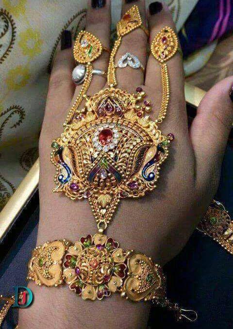 New and Latest Design of Rajasthani Desi gold hathphol 