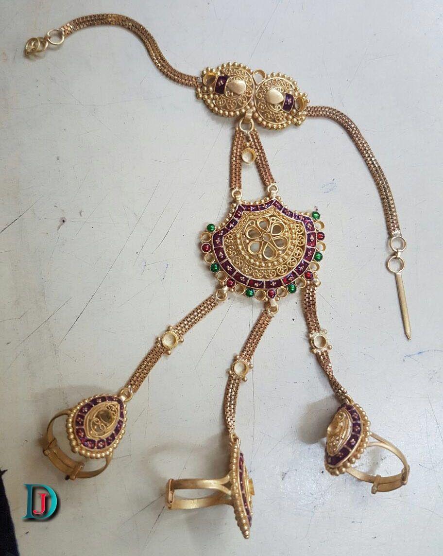 New and Latest Design of Rajasthani Desi gold hathphol 