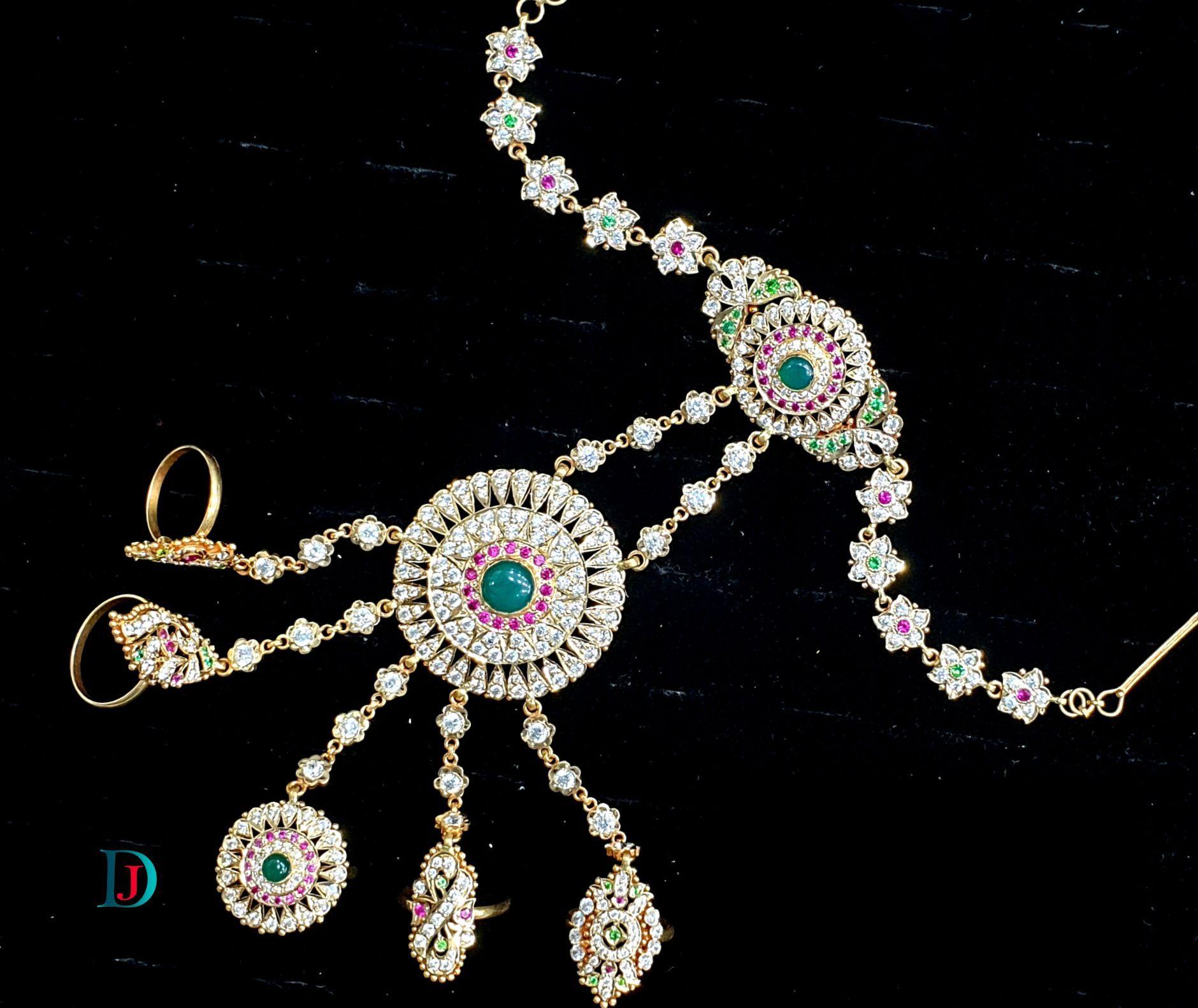 New and Latest Design of Desi Indian Rajasthani Gold Hathphool 