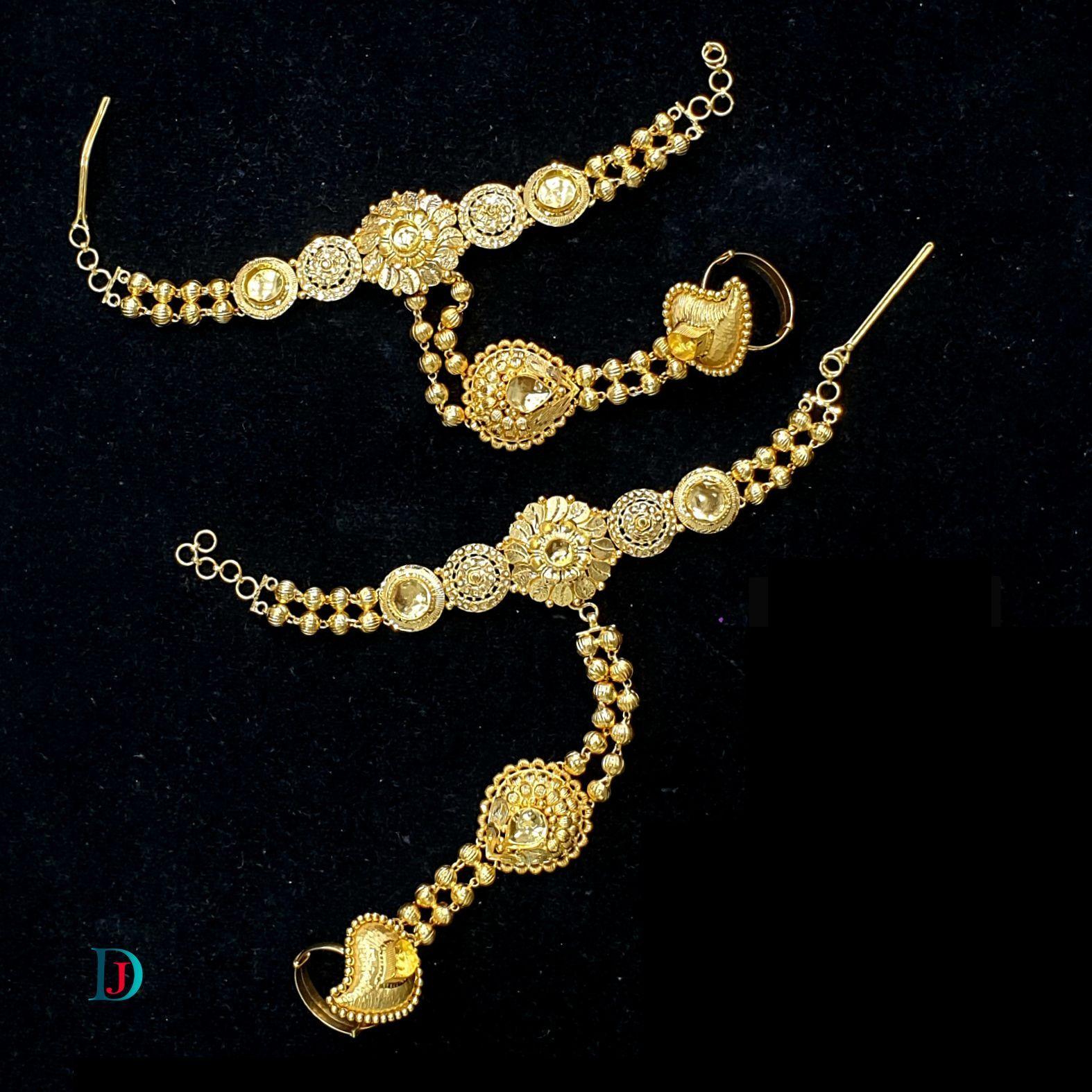 New and Latest Design of Desi Indian Rajasthani Gold Hathphool 