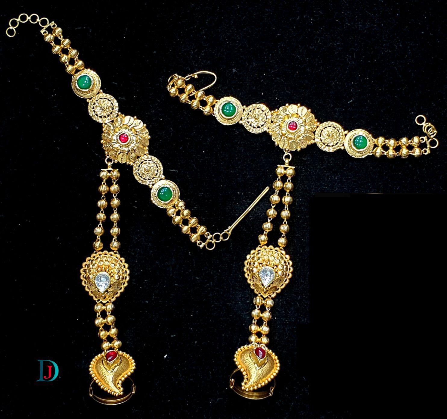New and Latest Design of Desi Indian Rajasthani Gold Hathphool 