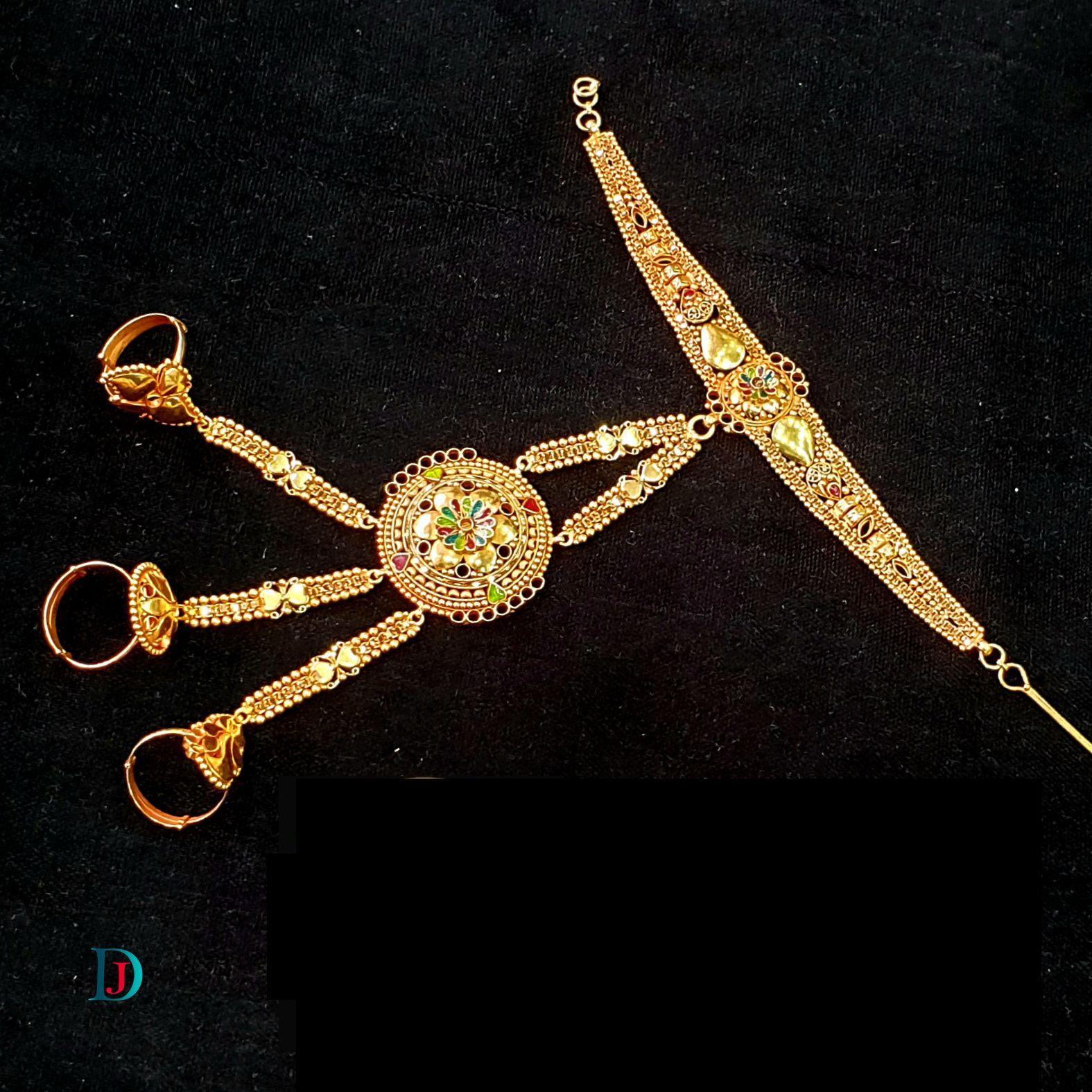 New and Latest Design of Desi Indian Rajasthani Gold Hathphool 