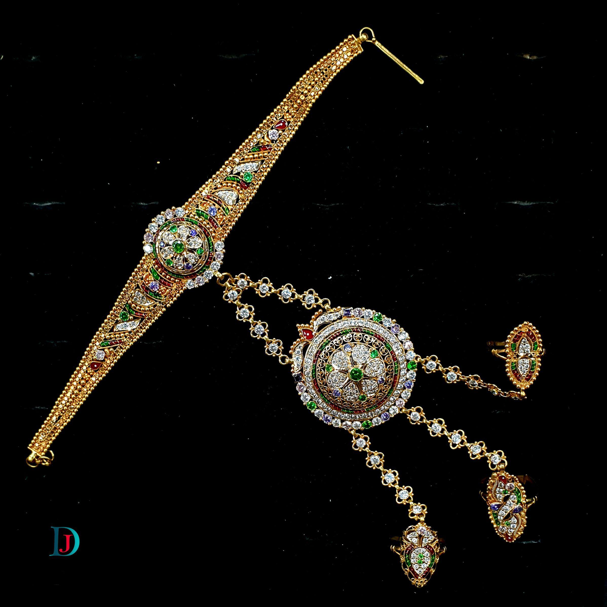 New and Latest Design of Desi Indian Rajasthani Gold Hathphool 