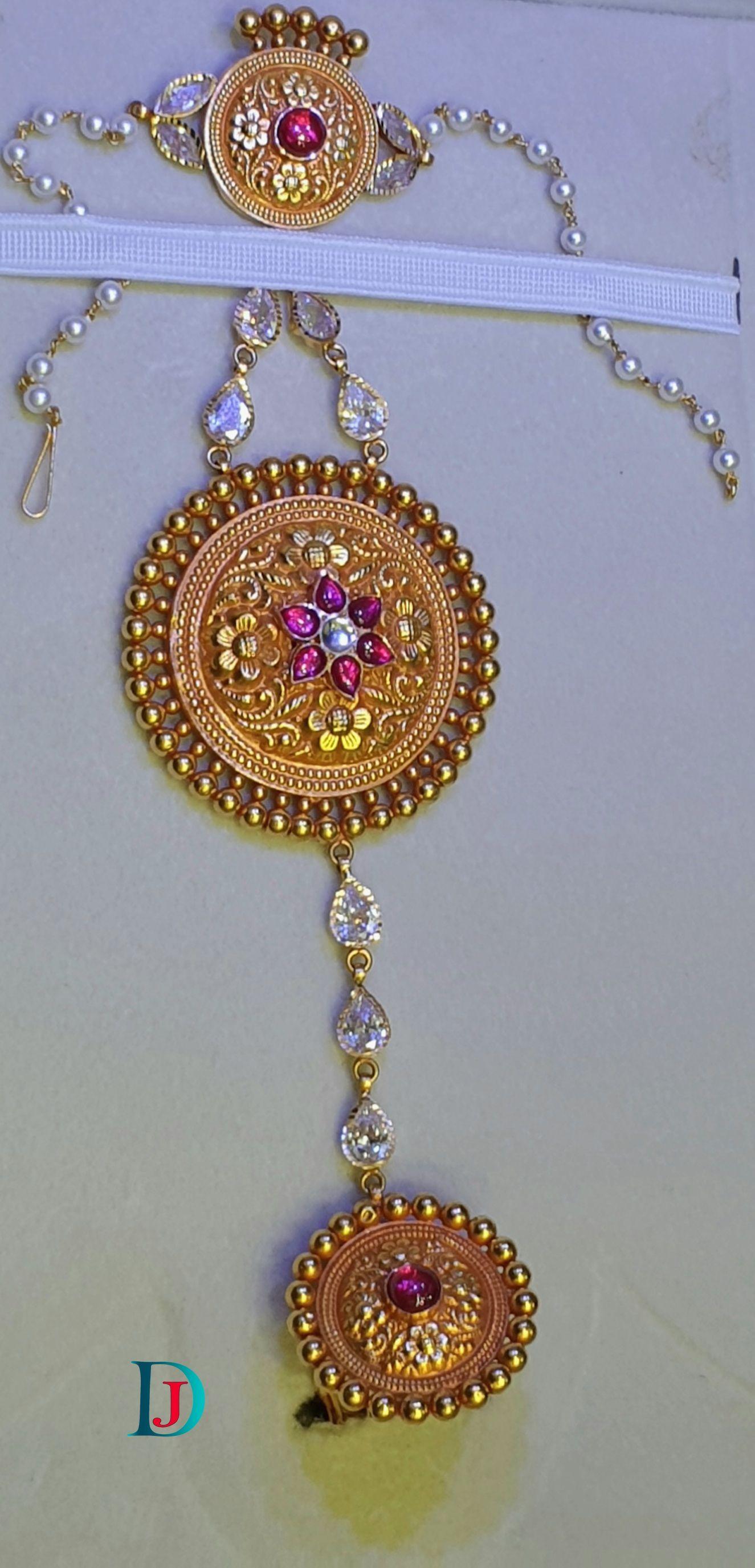 New and Latest Design of Desi Indian Rajasthani Gold Hathphool 