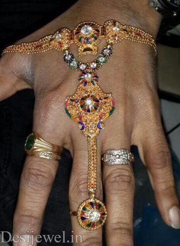 New and Latest Design of Rajasthani Desi gold hathphol 