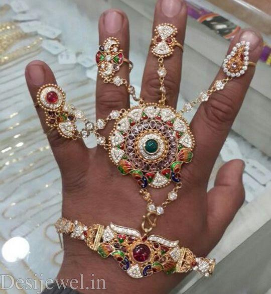 New and Latest Design of Rajasthani Desi gold hathphol 