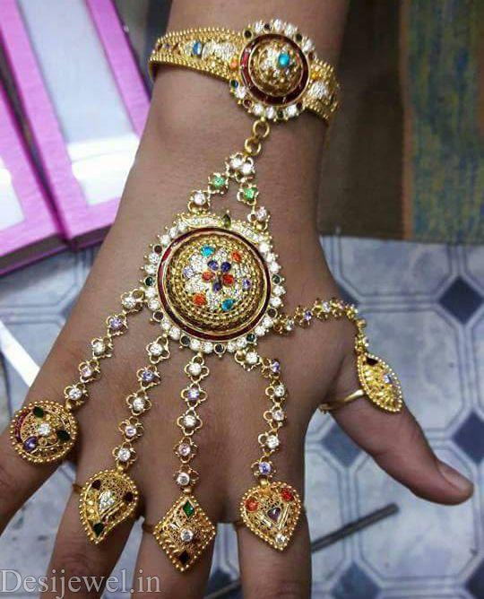 New and Latest Design of Rajasthani Desi gold hathphol 