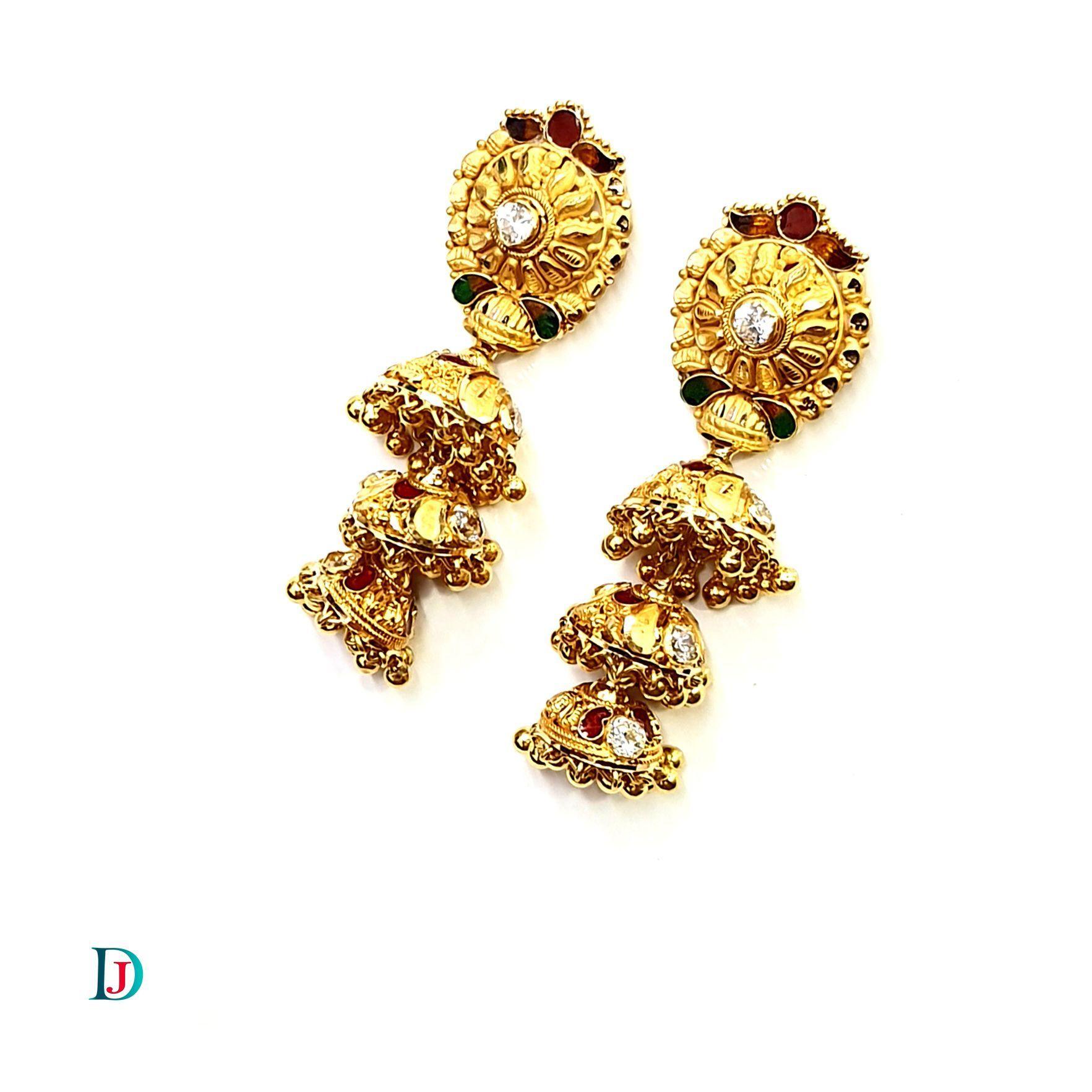 New and Latest Design of Desi Indian Rajasthani Gold Jhoomariya 