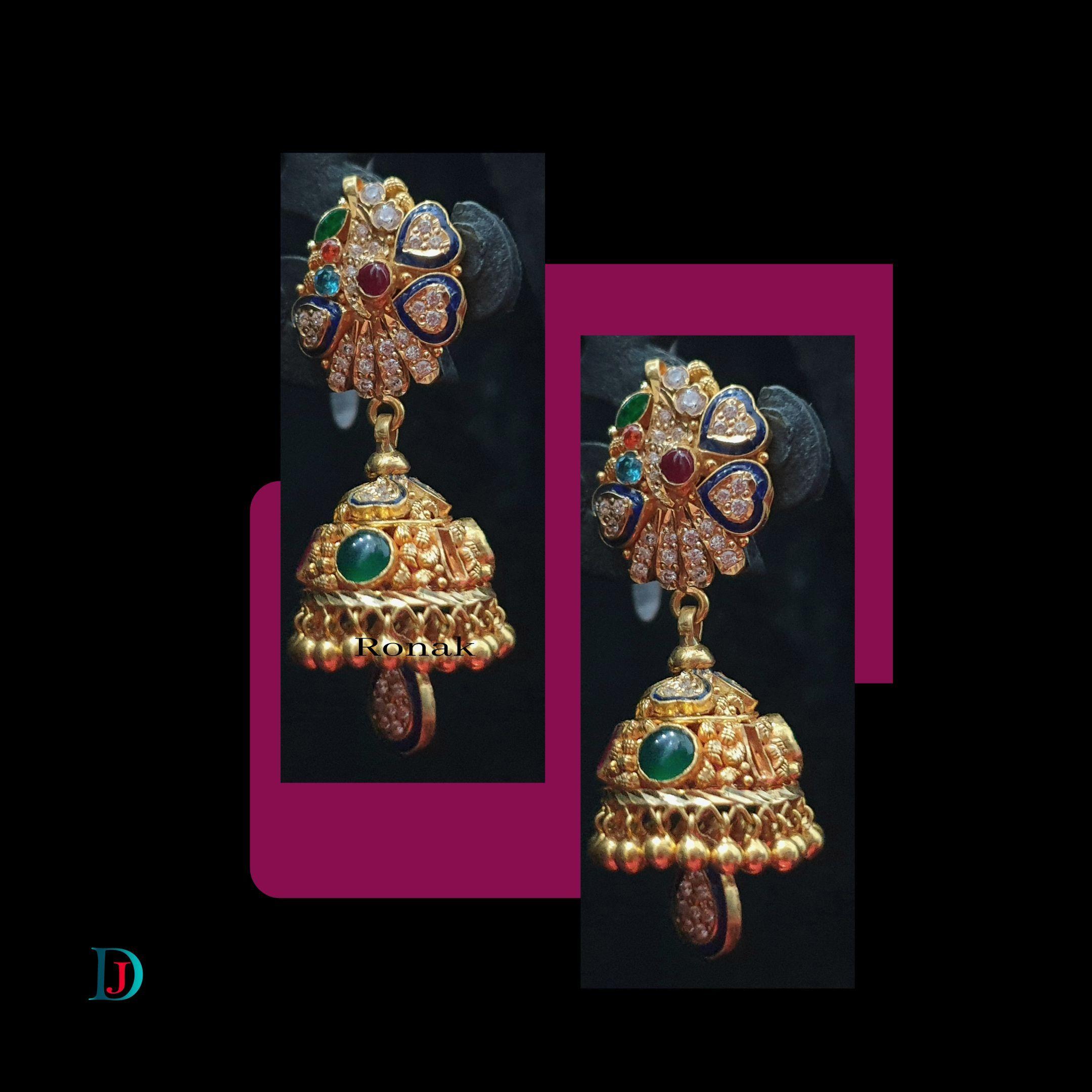 New and Latest Design of Desi Indian Rajasthani Gold Jhoomariya 