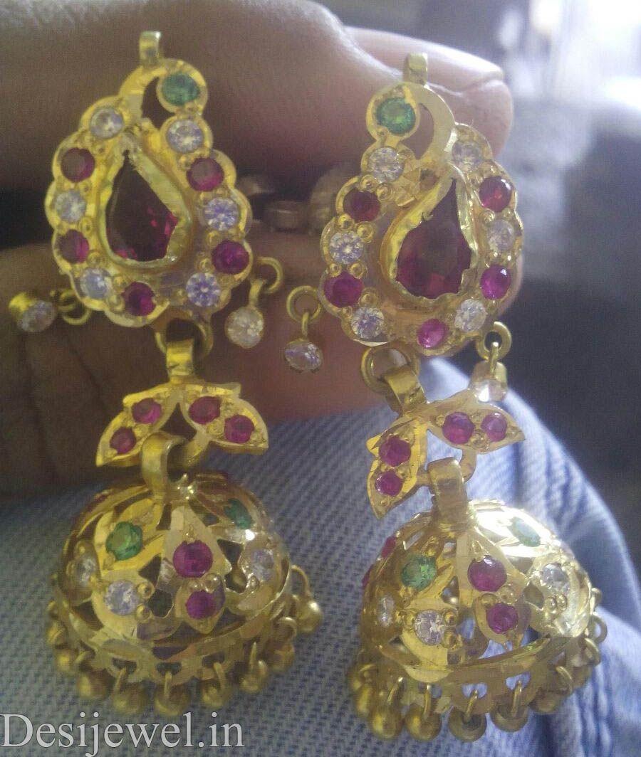 New and Latest Design of Rajasthani Desi gold kaan-jhoomariya 