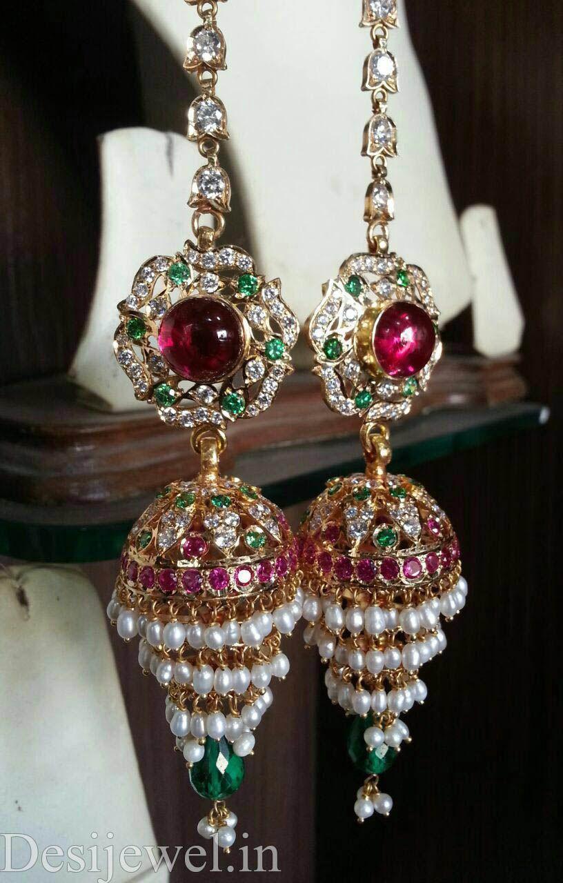 New and Latest Design of Rajasthani Desi gold kaan-jhoomariya 