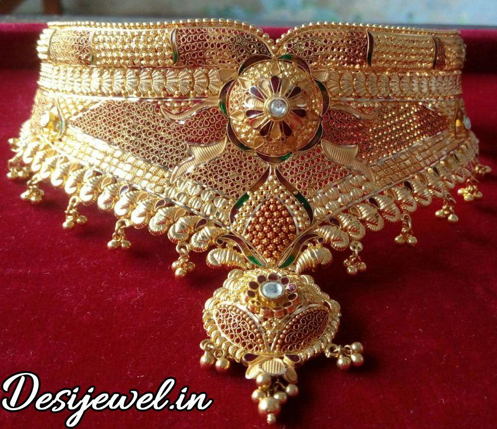 New and Latest Design of Rajasthani Desi gold Jodha-Haar 
