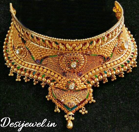 New and Latest Design of Rajasthani Desi gold Jodha-Haar 