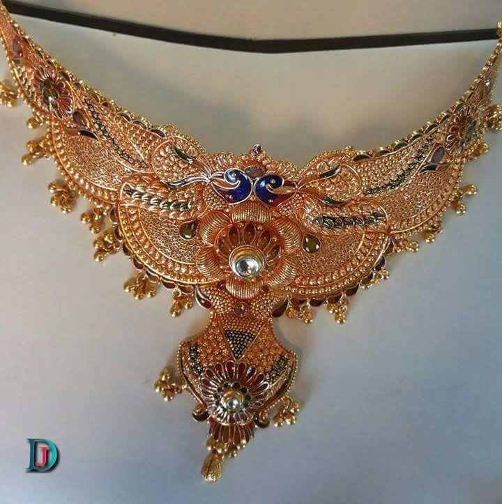 New and Latest Design of Rajasthani Desi gold Jodha-Haar 