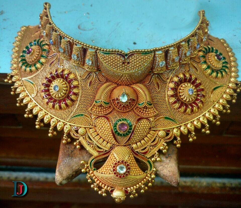 न्यू एंड लेटेस्ट डिजाईन राजस्थानी देसी गोल्ड जोधा-हार 